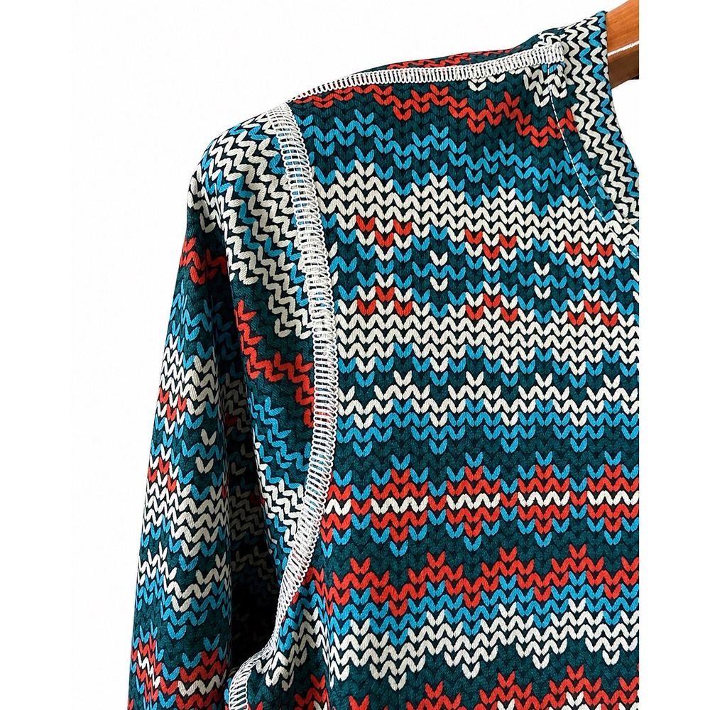 LL Bean Long Sleeve Top Womens L Regular Multicolor Excellent Fair Isle Print - Picture 11 of 16